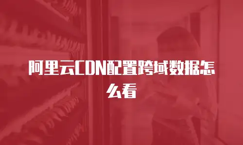 阿里云CDN配置跨域数据怎么看