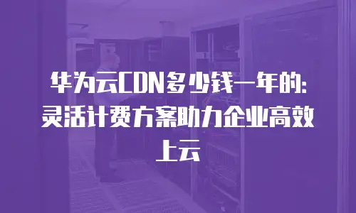 华为云CDN多少钱一年的：灵活计费方案助力企业高效上云