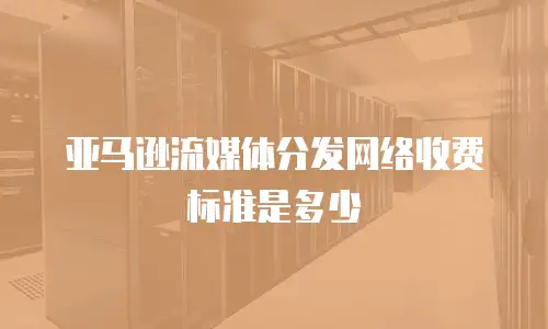 亚马逊流媒体分发网络收费标准是多少