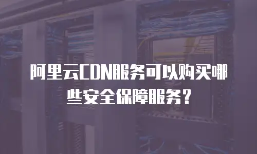 阿里云CDN服务可以购买哪些安全保障服务？