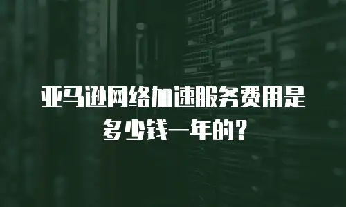 亚马逊网络加速服务费用是多少钱一年的？