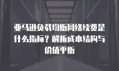 亚马逊负载均衡网络续费是什么指标？解析成本结构与价值平衡