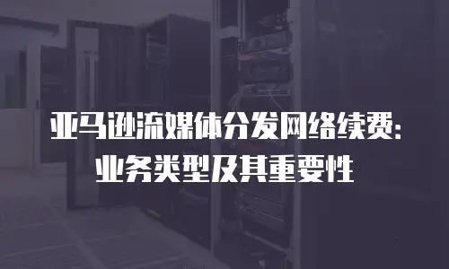 亚马逊流媒体分发网络续费：业务类型及其重要性