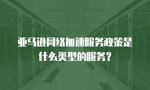 亚马逊网络加速服务政策是什么类型的服务？