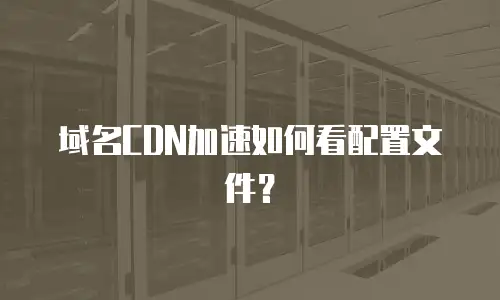域名CDN加速如何看配置文件？