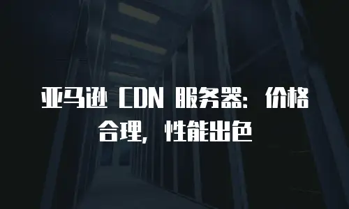 亚马逊 CDN 服务器：价格合理，性能出色