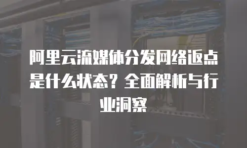 阿里云流媒体分发网络返点是什么状态？全面解析与行业洞察