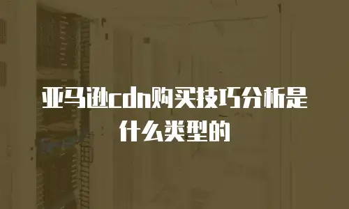 亚马逊cdn购买技巧分析是什么类型的