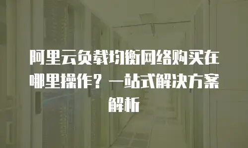 阿里云负载均衡网络购买在哪里操作？一站式解决方案解析