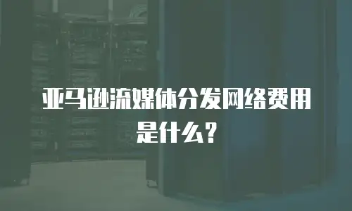 亚马逊流媒体分发网络费用是什么？
