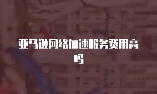 亚马逊网络加速服务费用高吗