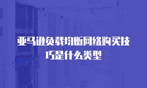 亚马逊负载均衡网络购买技巧是什么类型