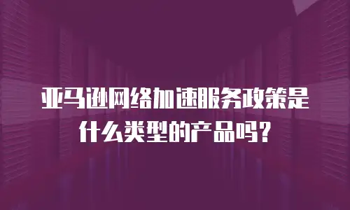 亚马逊网络加速服务政策是什么类型的产品吗？