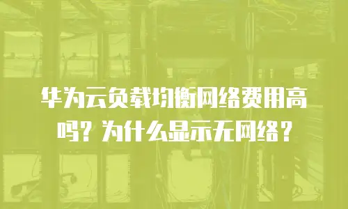 华为云负载均衡网络费用高吗？为什么显示无网络？