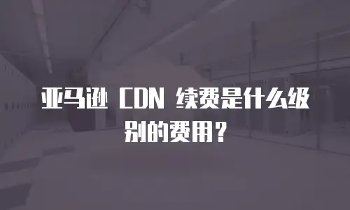 亚马逊 CDN 续费是什么级别的费用？