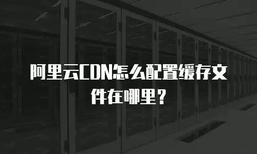 阿里云CDN怎么配置缓存文件在哪里？