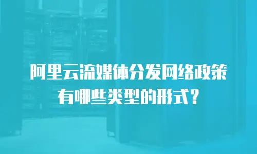 阿里云流媒体分发网络政策有哪些类型的形式？