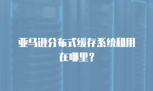 亚马逊分布式缓存系统租用在哪里？