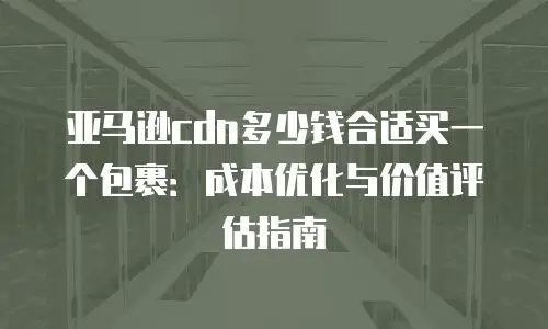 亚马逊cdn多少钱合适买一个包裹：成本优化与价值评估指南