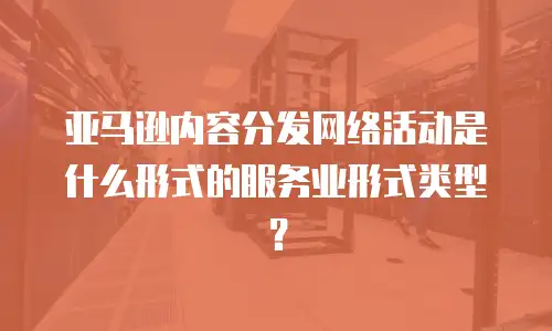 亚马逊内容分发网络活动是什么形式的服务业形式类型？