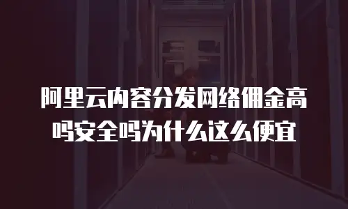 阿里云内容分发网络佣金高吗安全吗为什么这么便宜