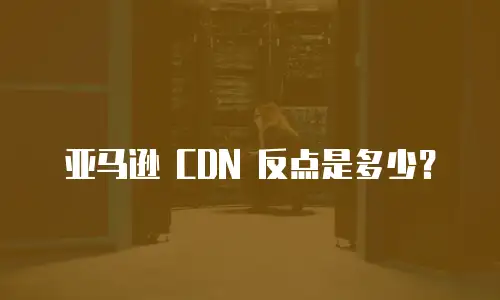 亚马逊 CDN 反点是多少？