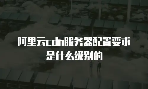 阿里云cdn服务器配置要求是什么级别的