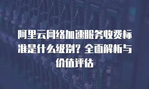 阿里云网络加速服务收费标准是什么级别？全面解析与价值评估