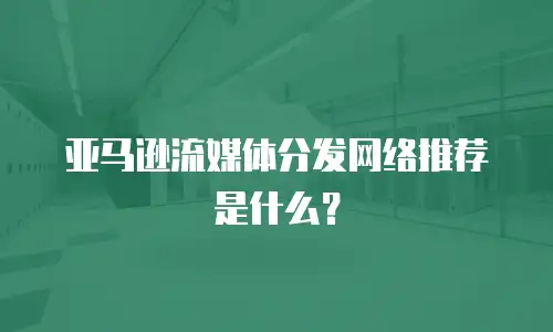 亚马逊流媒体分发网络推荐是什么？