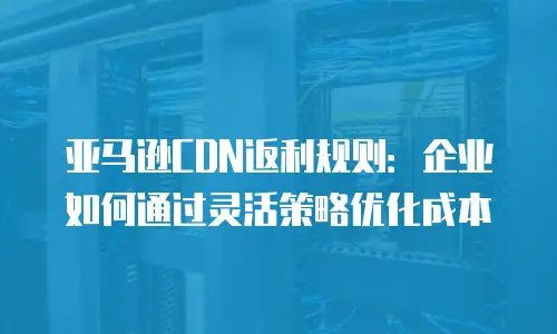 亚马逊CDN返利规则：企业如何通过灵活策略优化成本