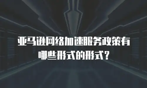 亚马逊网络加速服务政策有哪些形式的形式？