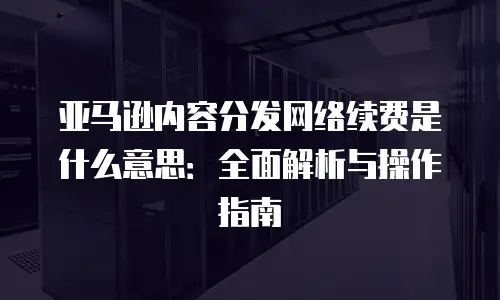 亚马逊内容分发网络续费是什么意思：全面解析与操作指南
