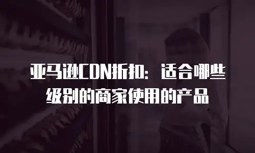 亚马逊CDN折扣：适合哪些级别的商家使用的产品