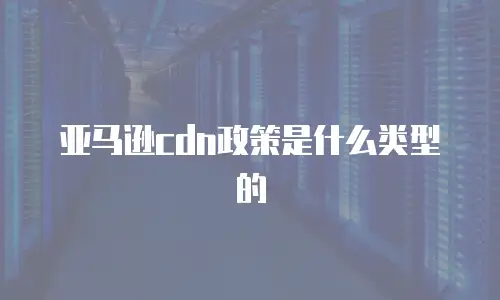 亚马逊cdn政策是什么类型的