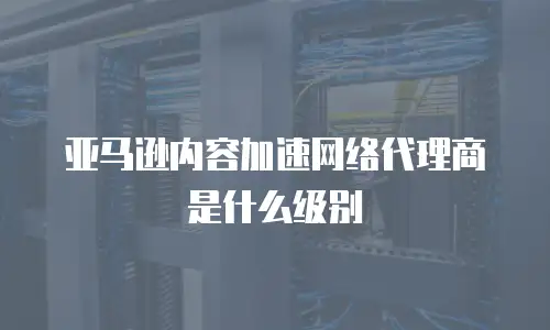亚马逊内容加速网络代理商是什么级别
