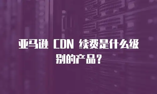 亚马逊 CDN 续费是什么级别的产品？