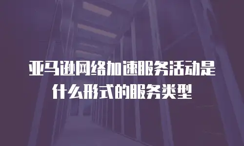 亚马逊网络加速服务活动是什么形式的服务类型