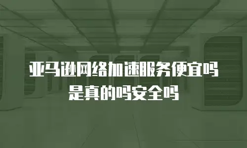 亚马逊网络加速服务便宜吗是真的吗安全吗