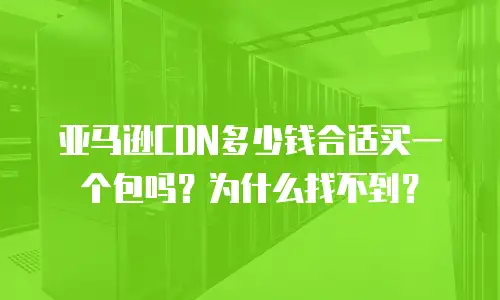 亚马逊CDN多少钱合适买一个包吗？为什么找不到？