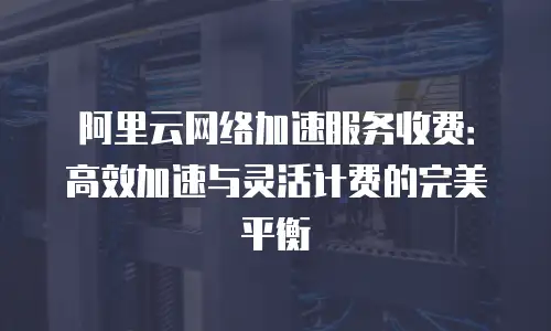 阿里云网络加速服务收费：高效加速与灵活计费的完美平衡