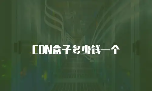 CDN盒子多少钱一个