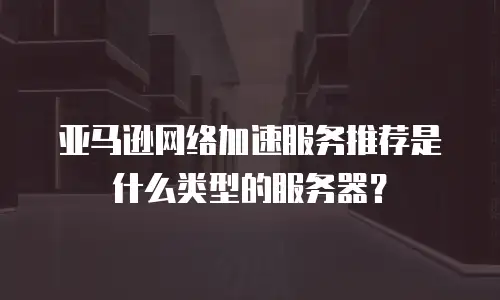 亚马逊网络加速服务推荐是什么类型的服务器？