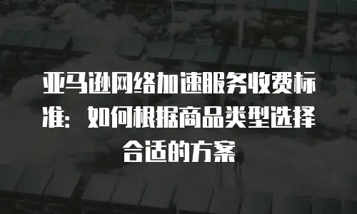 亚马逊网络加速服务收费标准：如何根据商品类型选择合适的方案