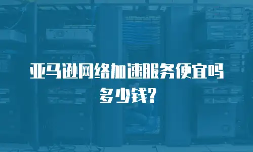 亚马逊网络加速服务便宜吗多少钱？