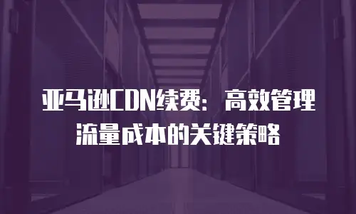 亚马逊CDN续费：高效管理流量成本的关键策略