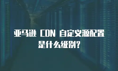 亚马逊 CDN 自定义源配置是什么级别？
