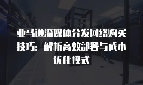 亚马逊流媒体分发网络购买技巧：解析高效部署与成本优化模式
