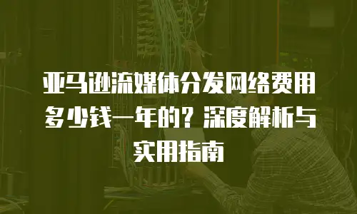 亚马逊流媒体分发网络费用多少钱一年的？深度解析与实用指南