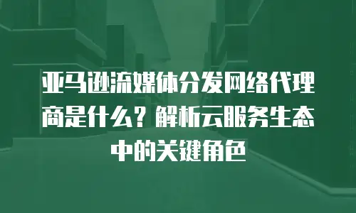 亚马逊流媒体分发网络代理商是什么？解析云服务生态中的关键角色