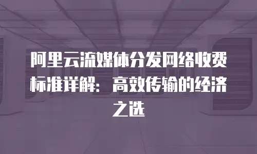 阿里云流媒体分发网络收费标准详解：高效传输的经济之选